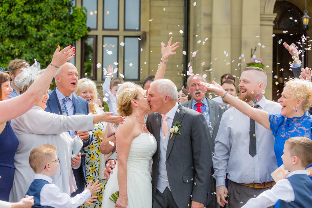 Wedding Confetti at Bagden Hall Hotel in West Yorkshire